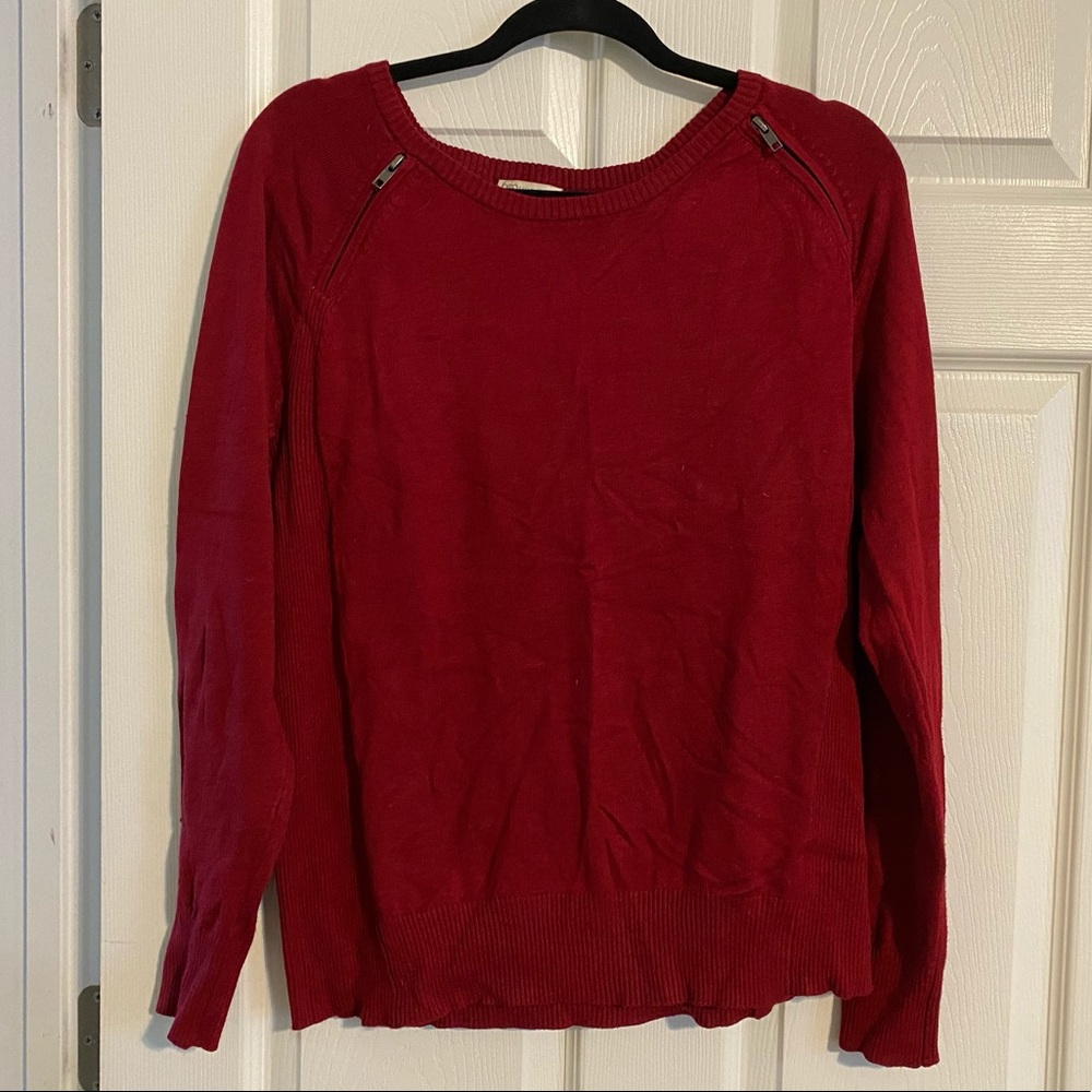 Red zipper sweater from Cato
